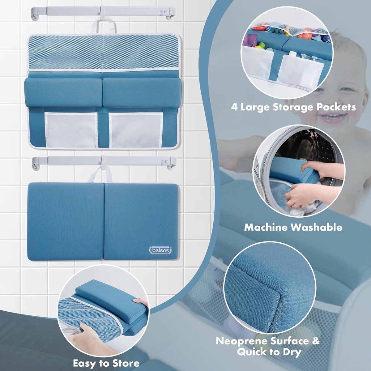 beiens Bath Kneeler and Elbow Rest, Memory Foam, photo 4