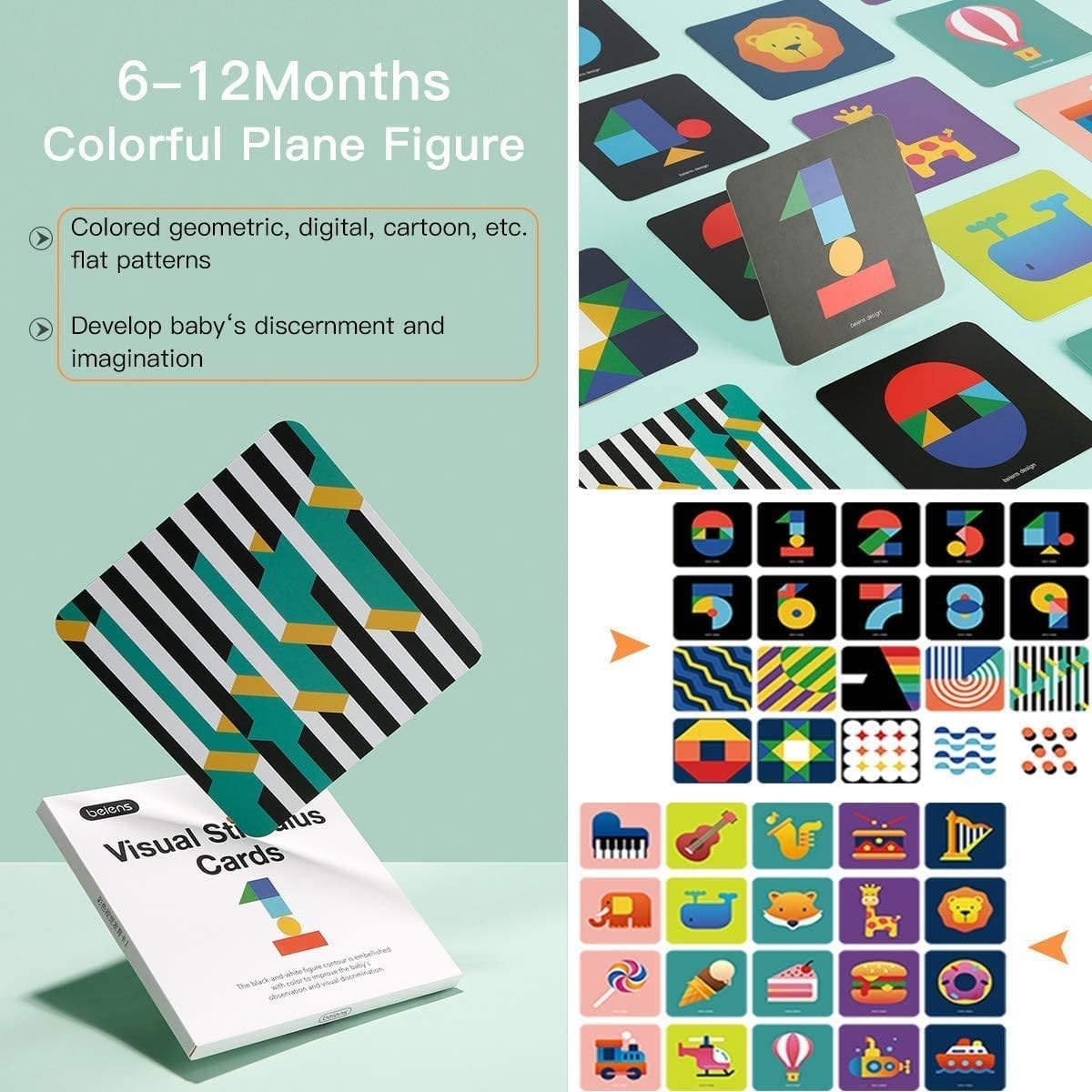 beiens High Contrast Flashcards, 80 Cards, photo 5