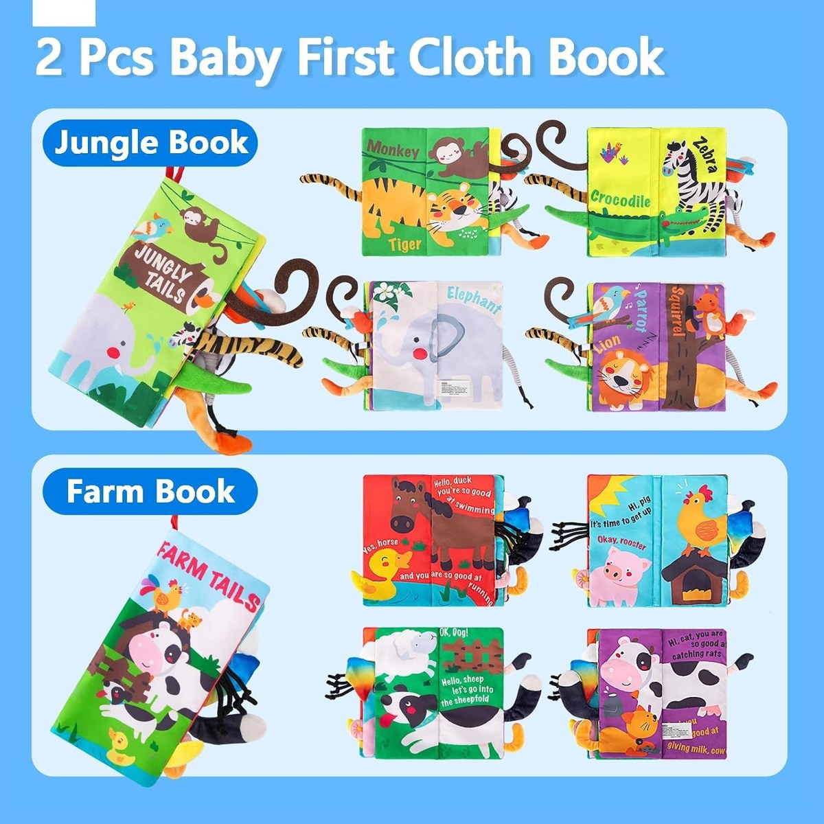 beiens Touch and Feel Tail Books, Set of 2, photo 2